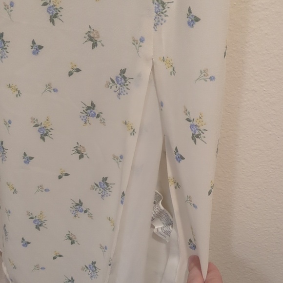 Forever 21 ivory floral print sleeveless midi length cami dress - Picture 12 of 12